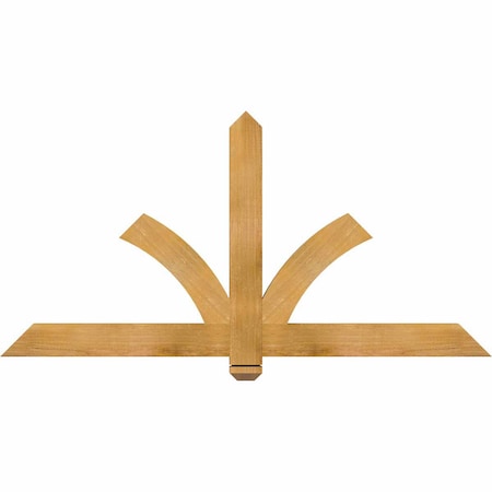 Ekena Millwork Redmond Rough Sawn Timber Gable Bracket, Western Red Cedar, 60"W x 30"H x 2"D x 4"F, 12/12 Pitch GBW060X30X0204RED00RWR